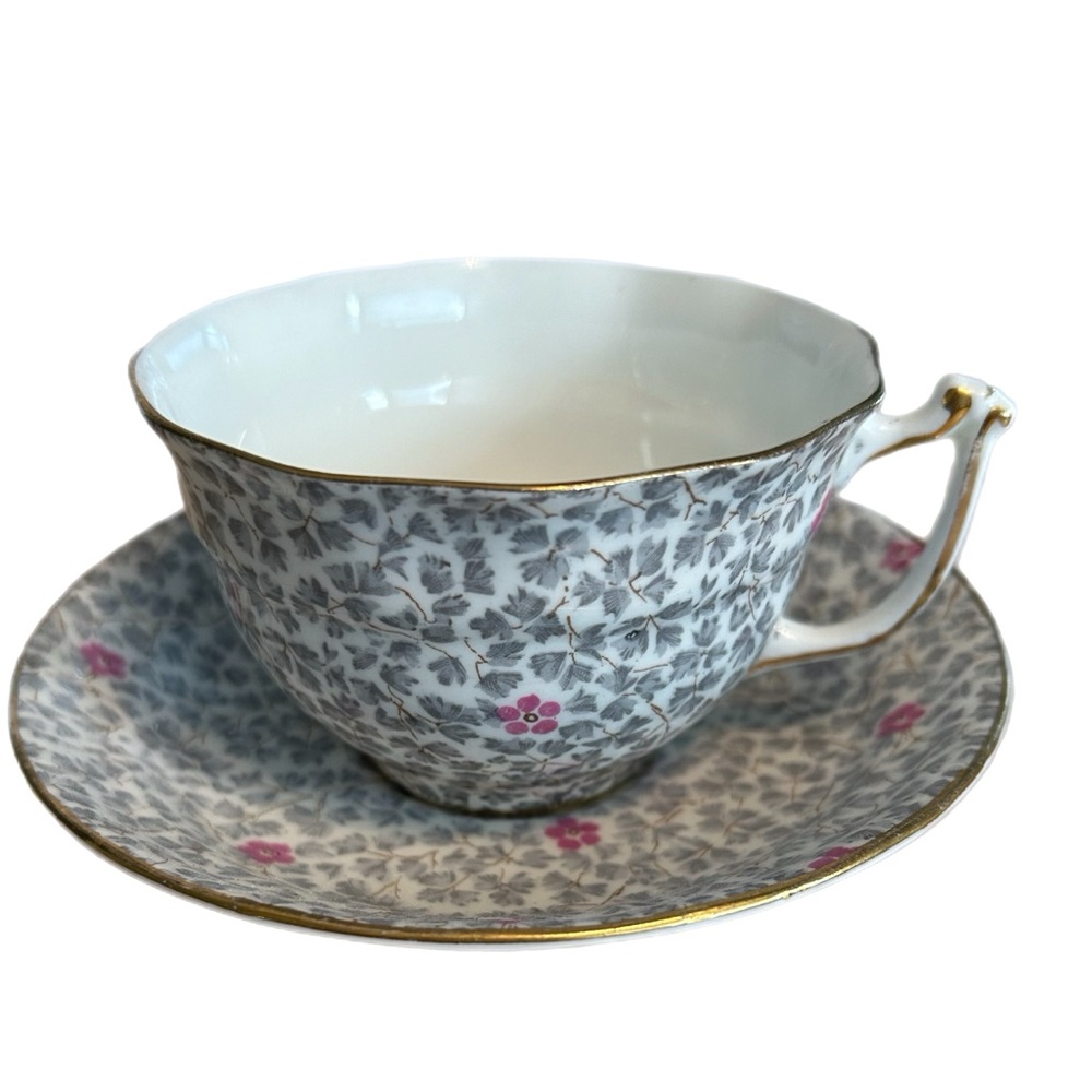 Vintage Sampson Smith Old Royal Bone China cup and saucer